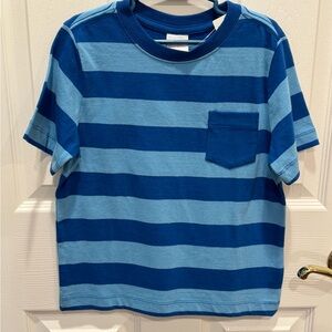 NWT Hanna Andersson Blue Striped Short Sleeve Tee Sueded Jersey size 110 (5)